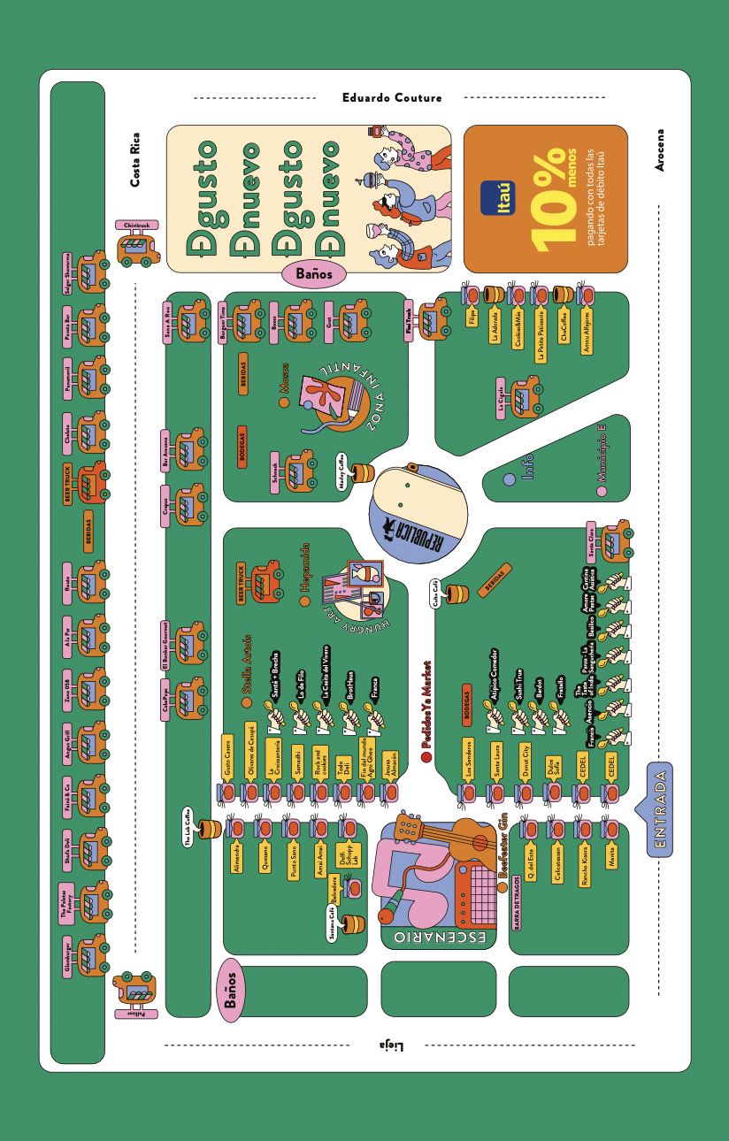 Mapa de la feria gastronomica